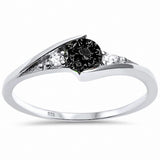 Baby Ring Round Simulated Cubic Zirconia 925 Sterling Silver (7MM)