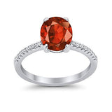 Halo Oval Split Shank Wedding Ring Simulated Cubic Zirconia 925 Sterling Silver