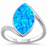 Fashion Marquise Shape Solitaire Ring 925 Sterling Silver Choose Color