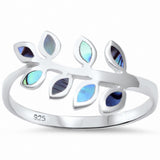 Leaf Ring 925 Sterling Silver Tree Olive Branch Choose Color