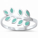 Leaf Ring 925 Sterling Silver Tree Olive Branch Choose Color
