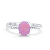 Solitaire Braided Engagement Ring Simulated Cubic Zirconia 925 Sterling Silver