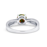 Solitaire Accent Engagement Ring Simulated Cubic Zirconia 925 Sterling Silver