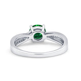 Solitaire Accent Engagement Ring Simulated Cubic Zirconia 925 Sterling Silver