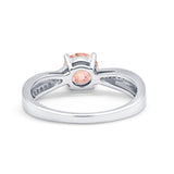 Solitaire Accent Engagement Ring Simulated Cubic Zirconia 925 Sterling Silver