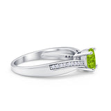 Solitaire Accent Engagement Ring Simulated Cubic Zirconia 925 Sterling Silver