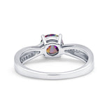 Solitaire Accent Engagement Ring Simulated Cubic Zirconia 925 Sterling Silver