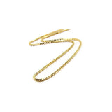 Box Chain Yellow Gold Plated 925 Sterling Silver