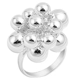 21mm Bubles Ball Ring High Polish Ring 925 Sterling Silver Simple 9mm Plain Ring Fashion Jewelry Gift Celebrity Inspired Jewelry - Blue Apple Jewelry
