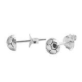 Hot Trend 5mm Bali Style Half Ball Stud Earrings Oxidized Finish Solid 925 Sterling Silver Stud Post Earring Shiny Push Back Fashion Gift - Blue Apple Jewelry