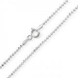 Bead Chain Beaded Chain Beaded Necklace Solid 925 Sterling Silver Bead Chain 1.5mm  16" 18" 20" 24" 30" - Blue Apple Jewelry