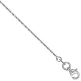Sale 16" Solid 925 Sterling Silver 1mm Cardano Chain Necklace fine Diamond cut Rhodium finish Cardano Snake Chain Cardano Necklace - Blue Apple Jewelry